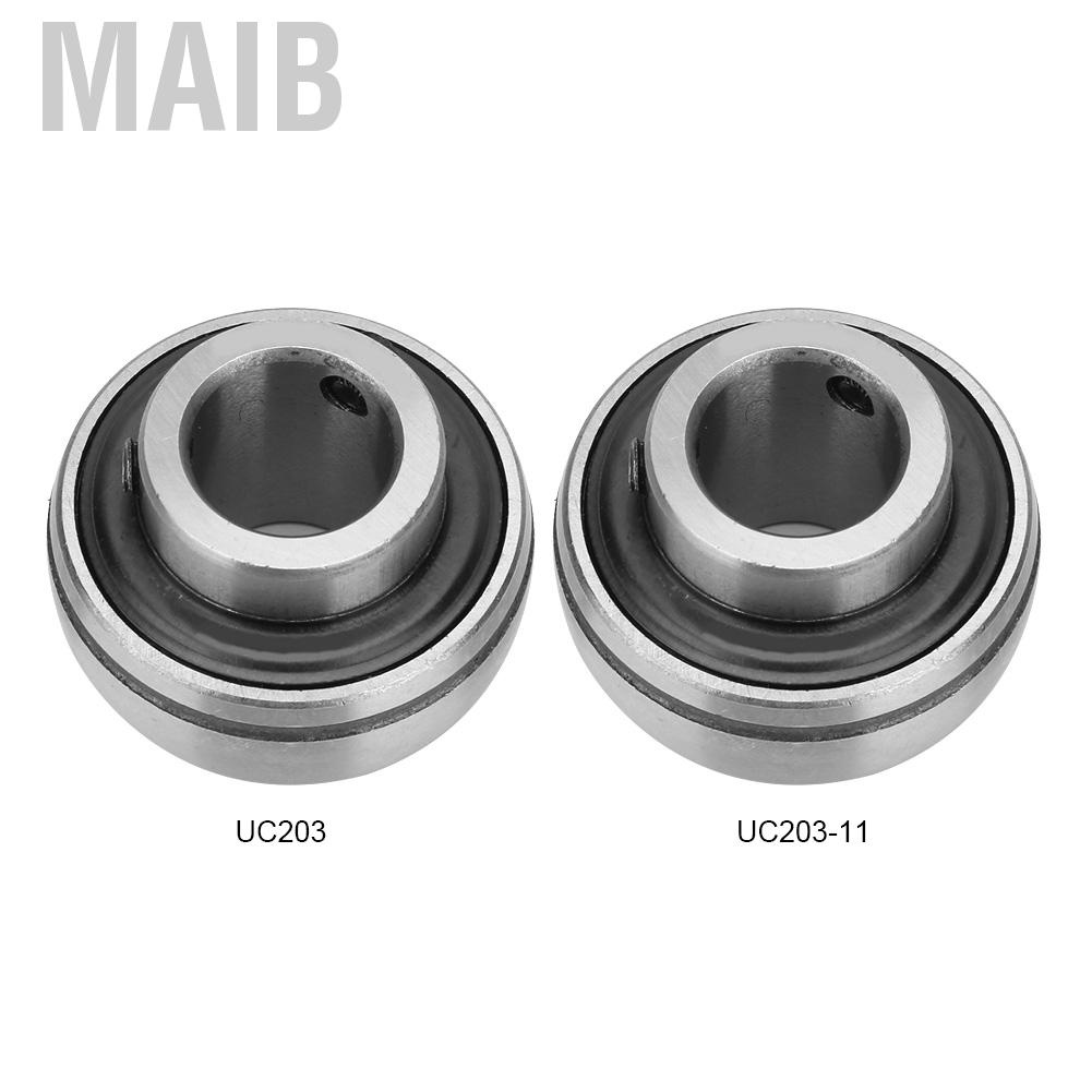 Sturdy Uc203/Uc203-11 2Pcs Ball Bearing Stable Practical Delicate Machinery Lubrication UC203-11 for Tools Machinery 