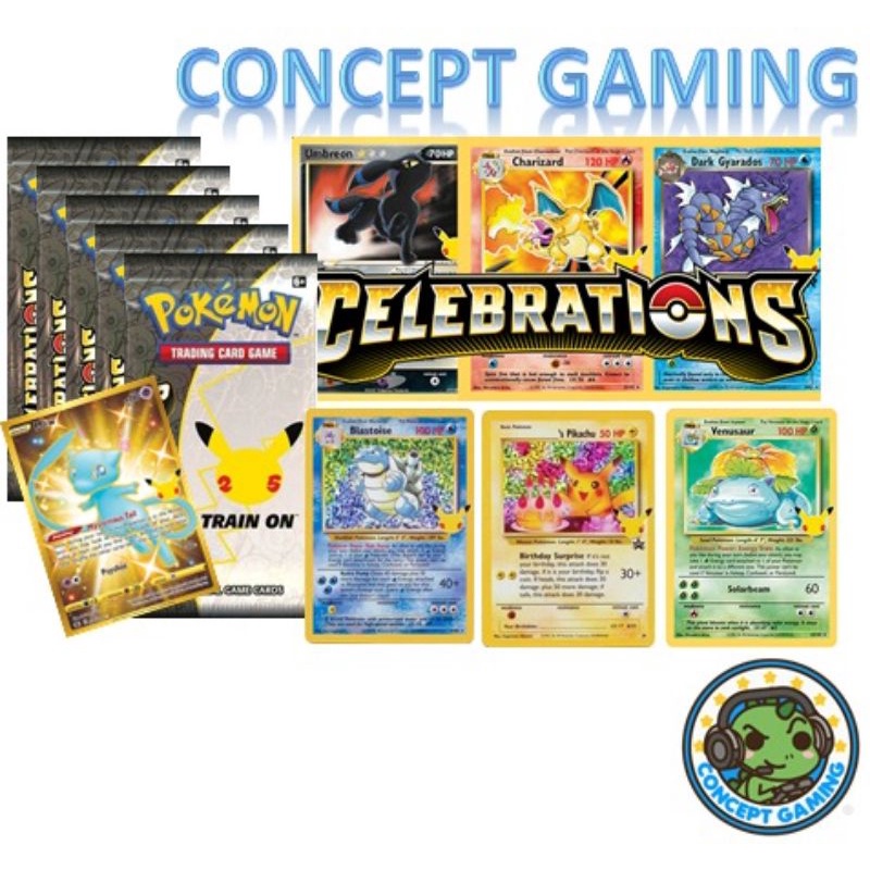 Pokemon TCG 25th Anniversary Celebrations 5 And 10 Packs Bundle ...