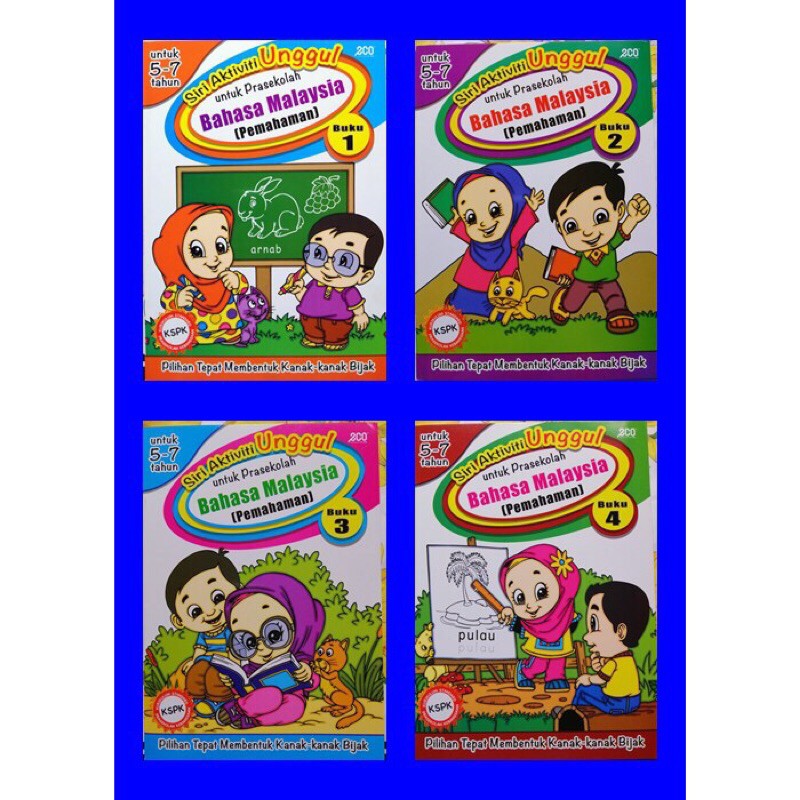 Shop Malaysia Pre School Book Malaysia Language 4 Books Training Read Writing Colors 4 Books Shopee Singapore