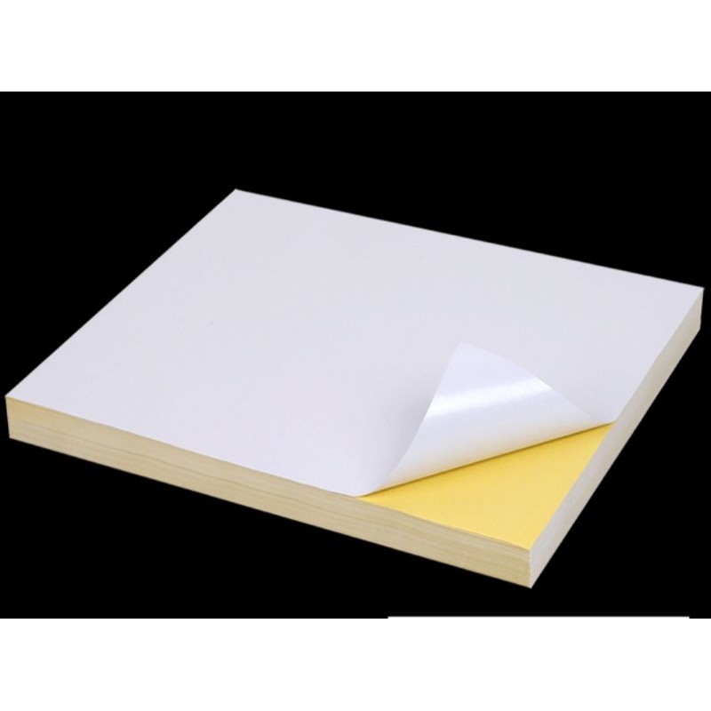 Self-adhesive white sticker suitable for laserjet and inkjet printing ...