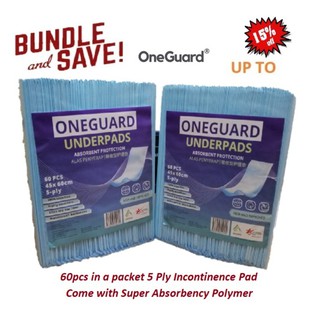 Image of OneGuard /Pee Pads/Bed Pads/Blue Sheet/Adult Underpad Premium Quality *Superb Polymer Absorbency.*