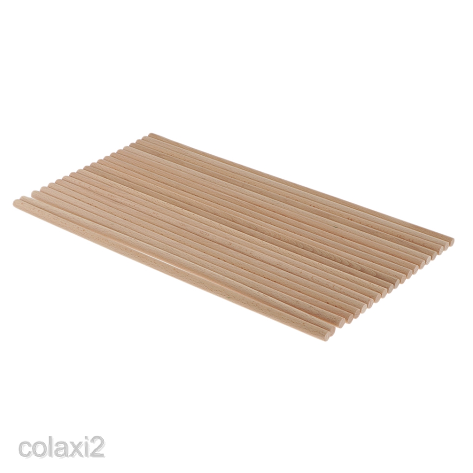  COLAXI2 20Pcs Wood Dowel Rods Unfinished Sticks for DIY 