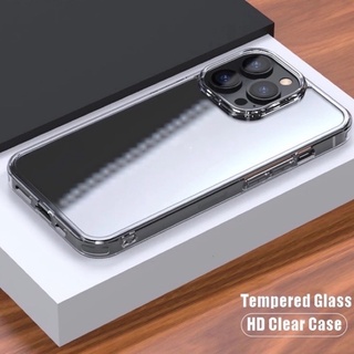 Luxury Tempered Glass Clear Case  For iPhone 14/14promax/14pro/14Max/13pro/12Mini/11 ProMax/ Transparent Hard Back Cover