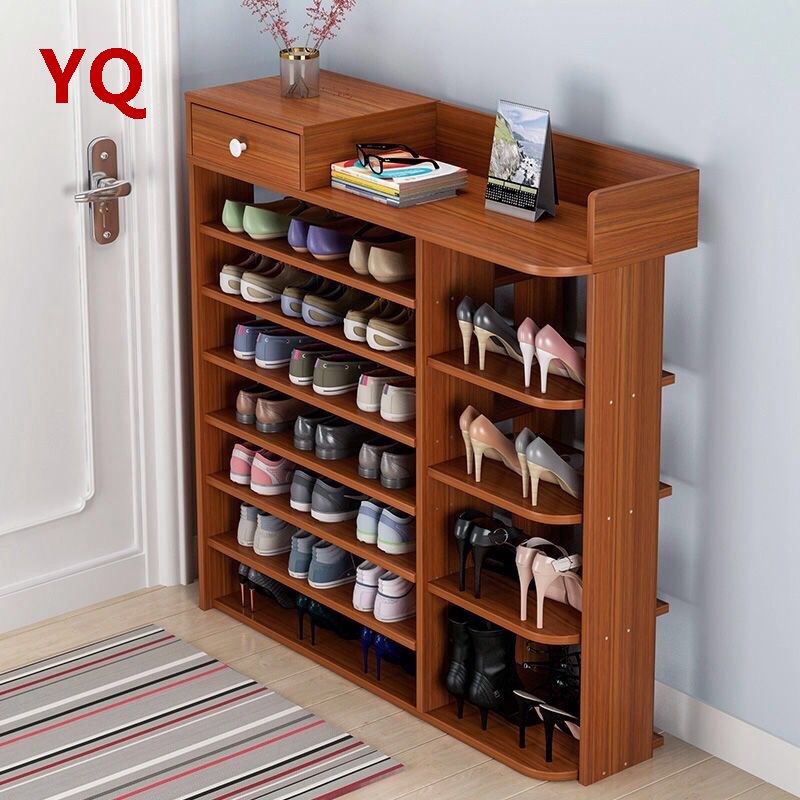 Sudu Multi Layer Shoe Rack Simple Storage Rack Storage Shoe Cabinet Creative Shoe Rack Entrance Door Imitation Solid Woo Shopee Singapore