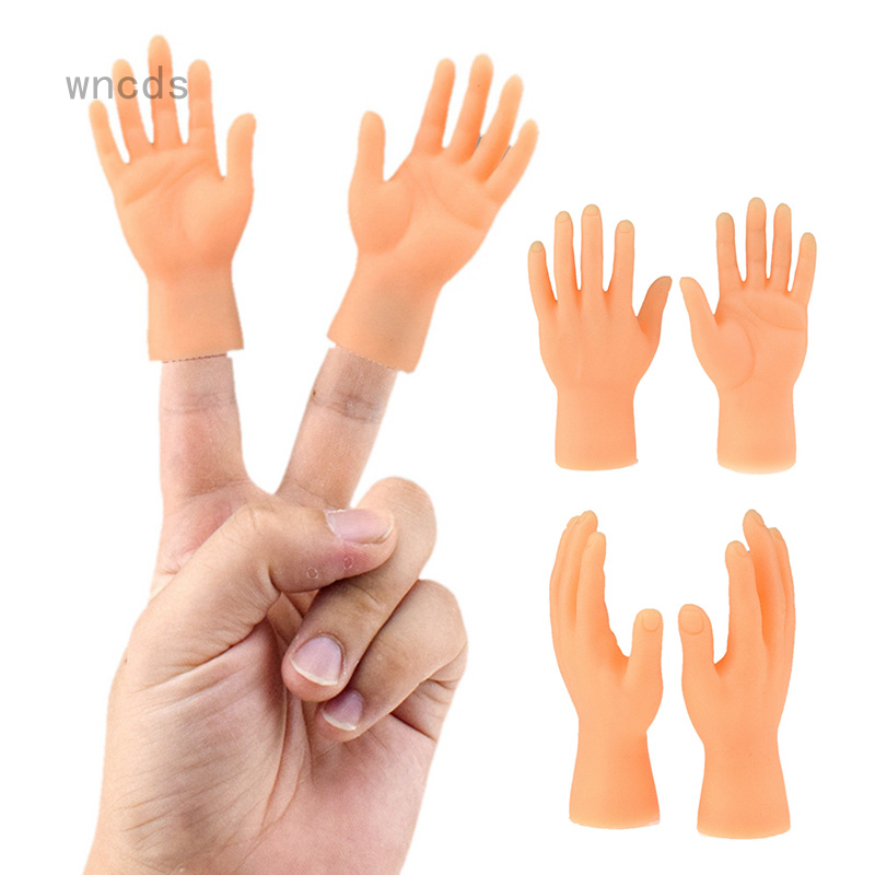 2Pcs Joke Finger Puppets Little Tiny Hands Story Props Toys Children's Gift 