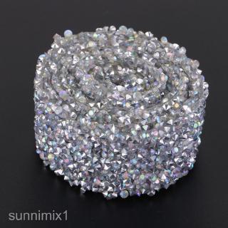 1yd Crystal Rhinestone Sew//Iron On Beaded Applique Trim Chain Bridal Belt Sash