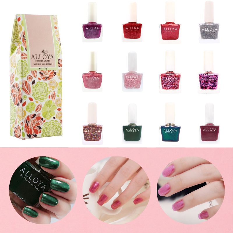Alloya Natural Nail Polish Best Sellers Collection Peelable Non Poison Floral Scented Shopee Singapore