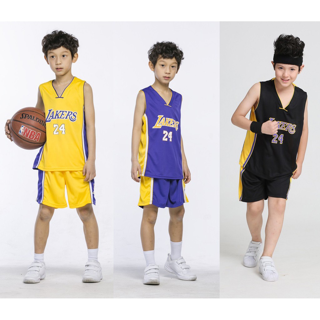 NBA Los Angeles Lakers No.24 Kobe Bryant Kids Basketball Jersey ...