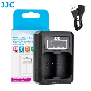 JJC Dual Slots Camera Battery USB Charger for Sony NP-FZ100 Battery, Sony A7IV A7III A7M4 A7M3 A7R IV III A7R4 A7S III A7S3 A6600 A9 A9II A9M2 Cameras