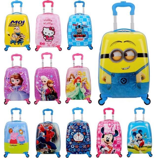 3d cartoon 18 inch travel & school trolley kids luggage bag