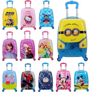 🐳3d cartoon 18 inch travel & school trolley kids luggage bag