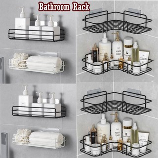 SG Seller Adhesive Bathroom Corner Rack Shelf Storage organizer Toilet Kitchen Triangle Rack