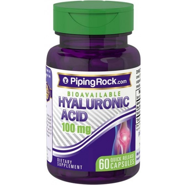 Piping Rock Hyaluronic Acid (PR) 100mg, 60 Capsules (G13), Health