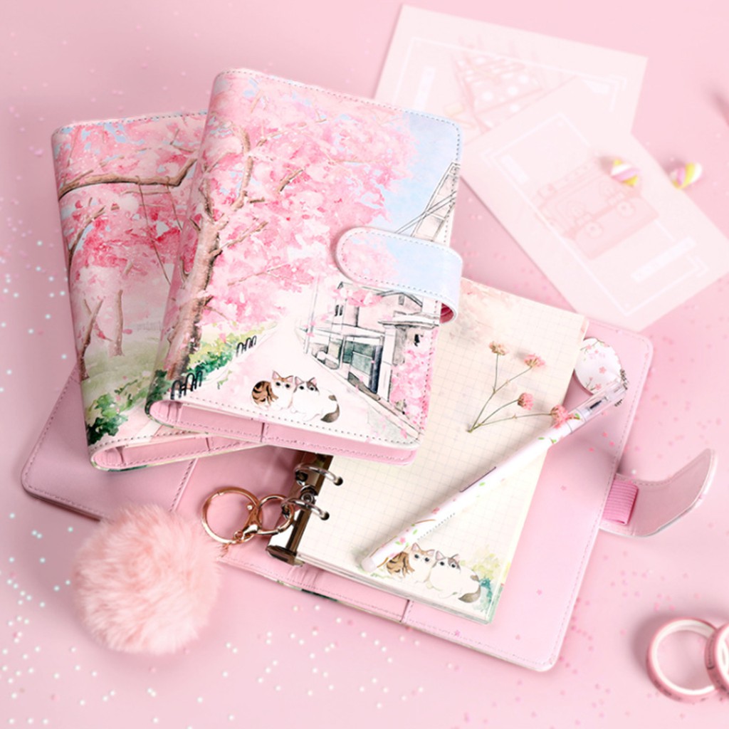 Sakura Diary Notebook Journal Gift Set for Girls DIY Creation