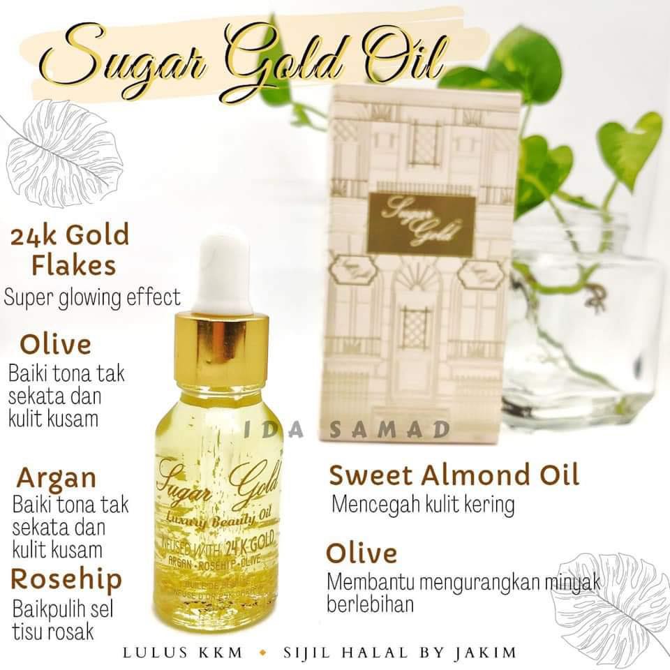 Sugargold Oil Gold Edition Sugar Gold Alat Makeup Make Up Oil Solek Muka Original Shopee Singapore