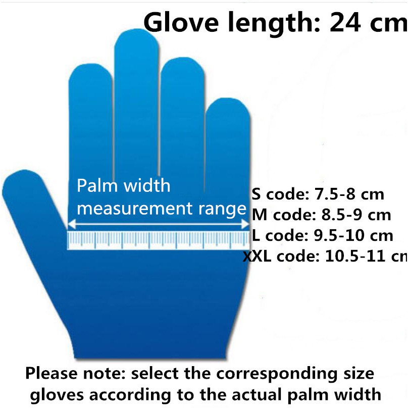 20 50 100pcs Black Blue Disposable Latex Gloves For Home Cleaning Medical Food Rubber Garden Gloves Universal For Left And Right Hand Shopee Singapore