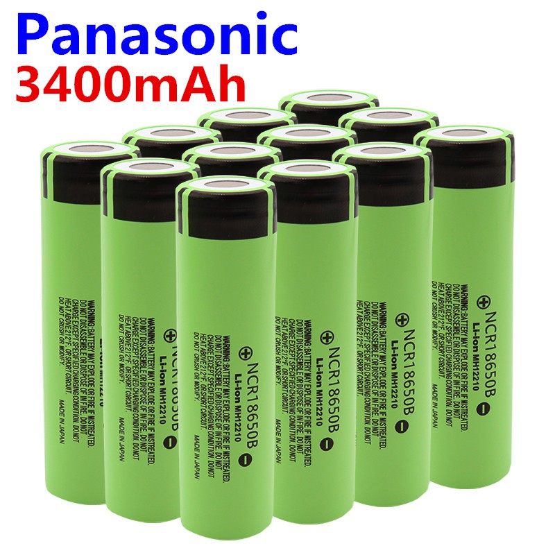 Panasonic Ncr18650b 18650 3400mah High Drain Flat Top Battery