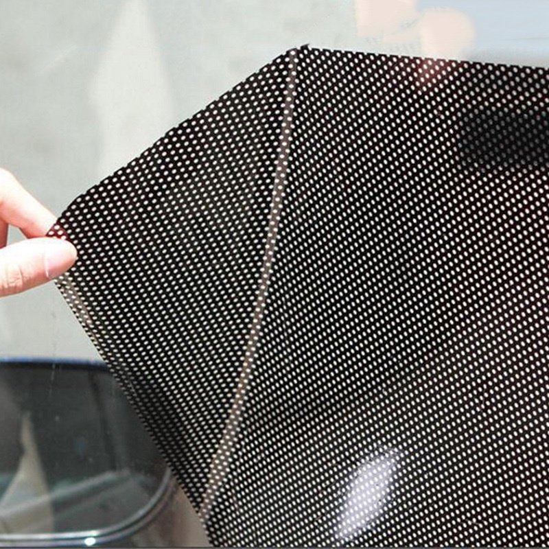 1Pc Universal PVC Window Visor Electrostatic Sticker/ Cuttable Black Car Solar Visor UV Protection Film
