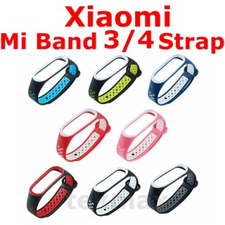 [SG Shipping] Xiaomi Mi Band 3 / 4 MiBand 3 / 4 Strap Dual Color Wrist Smartwatch Smart Watch Fitness Bracelet