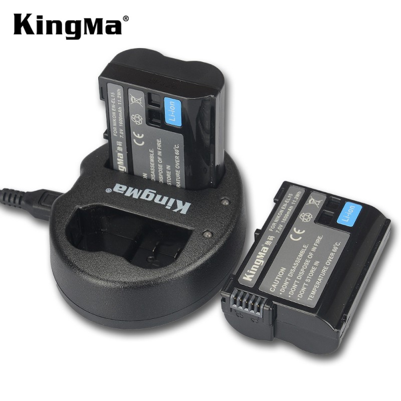 Nikon En El15 Battery 2 Pack And Rapid Dual Charger Set Kingma Brand Enel15 En El15a En El15b Li Ion Battery And Usb Shopee Singapore