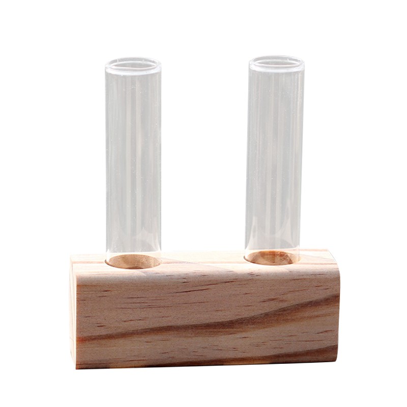 Crystal Glass Test Tube Vase Flowers Plants Hydroponic Planter