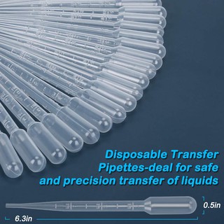 Image of 1Pcs 3ml Epoxy Resin Disposable Plastic Transfer Pipettes, Calibrated Dropper Suitable for Essential Oils & Science Laboratory
