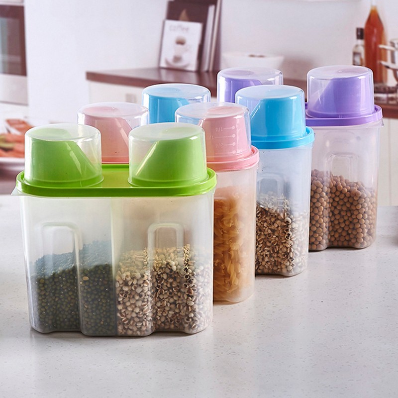Plastic Kitchen Food Cereal Grain Bean Rice Storage Box Case Container Dispenser Shopee Singapore