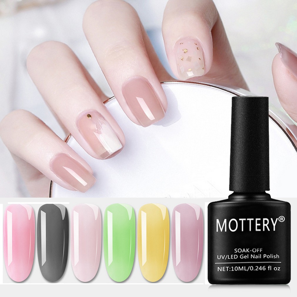 Mottery 10ml Ice Transparent Gel Polish Uv Led Lamp Needed Gel Nail Polish Ice Through Color Gel Shopee Singapore