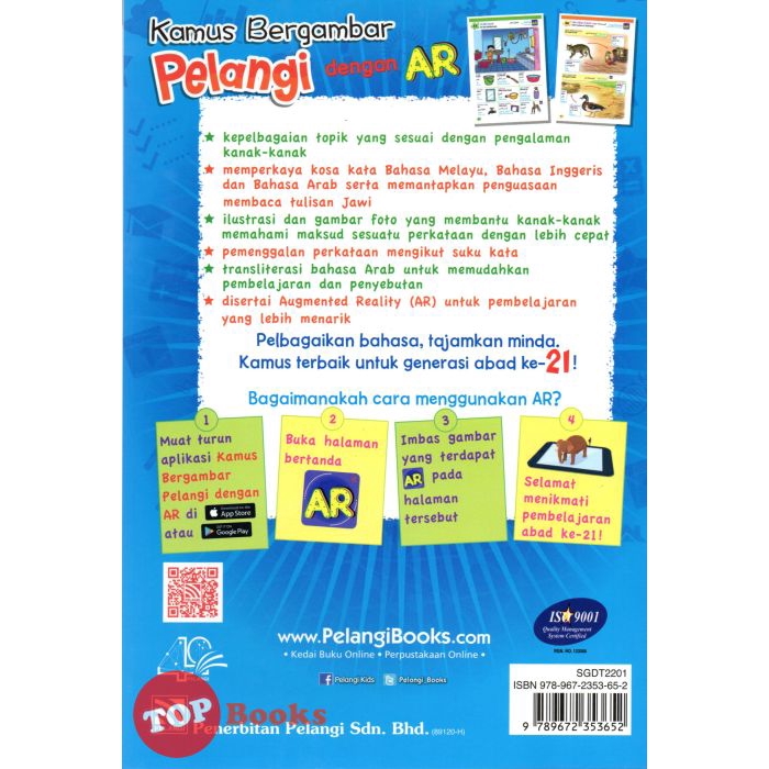 Shop Malaysia Topbooks Pelangi Kids Rainbow Dictionary With Ar Languages Of The Prophets Shopee Singapore