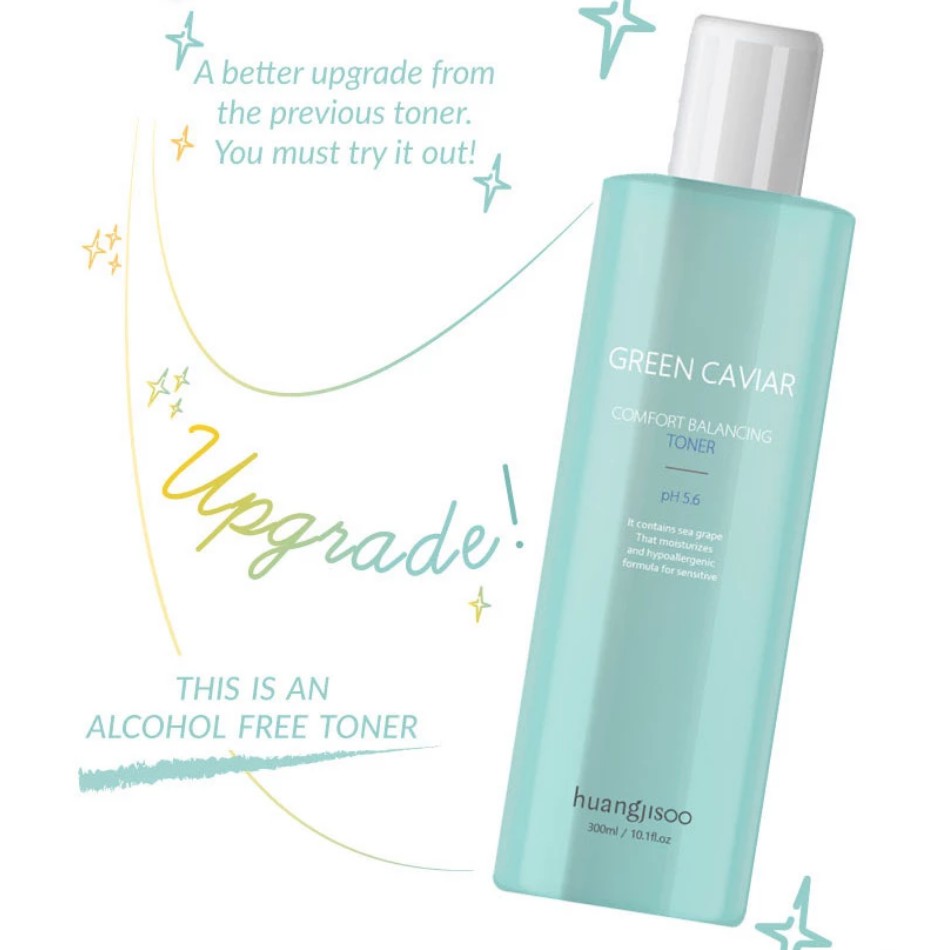 green caviar comfort balancing facial toner