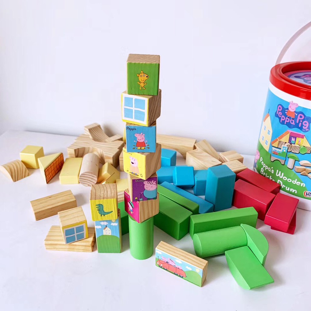 peppa pig wooden blocks