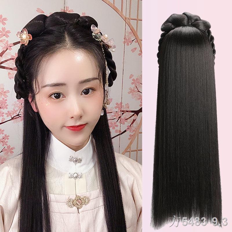 Ancient Costume Hanfu Wig Bag Ancient Style Hair Bun Female Full Headgear Integrated Wig Lazy Hair Band Hand Remnant P Shopee Singapore