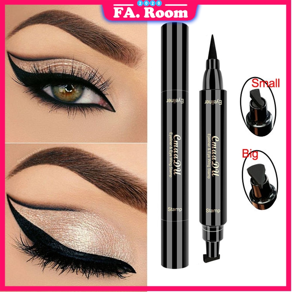 Women Sexy Waterproof Double Head Wing Shape Eyeliner Seal Stamp Cat Eye Line Pencil Makeup Tool Shopee Singapore