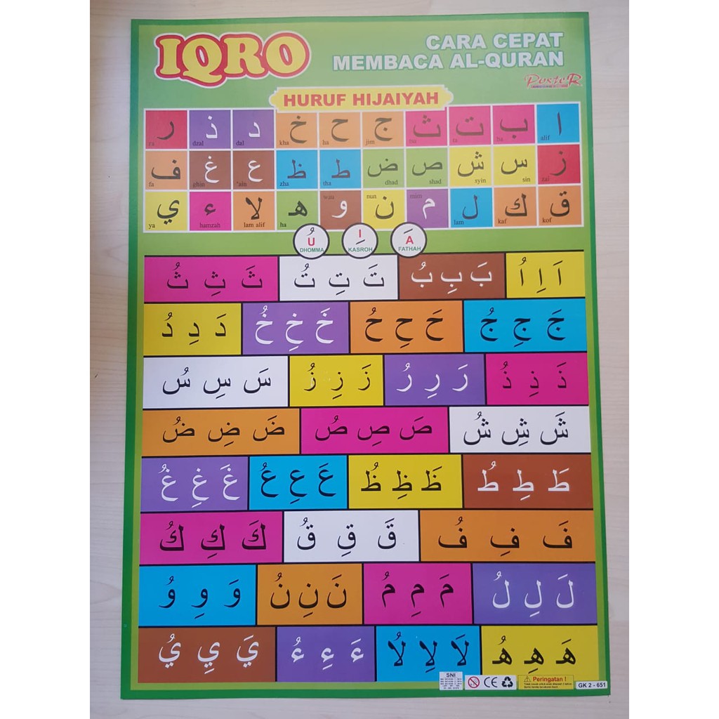 Islamic Muslim Child Educational Poster Learning Iqra Shopee Singapore