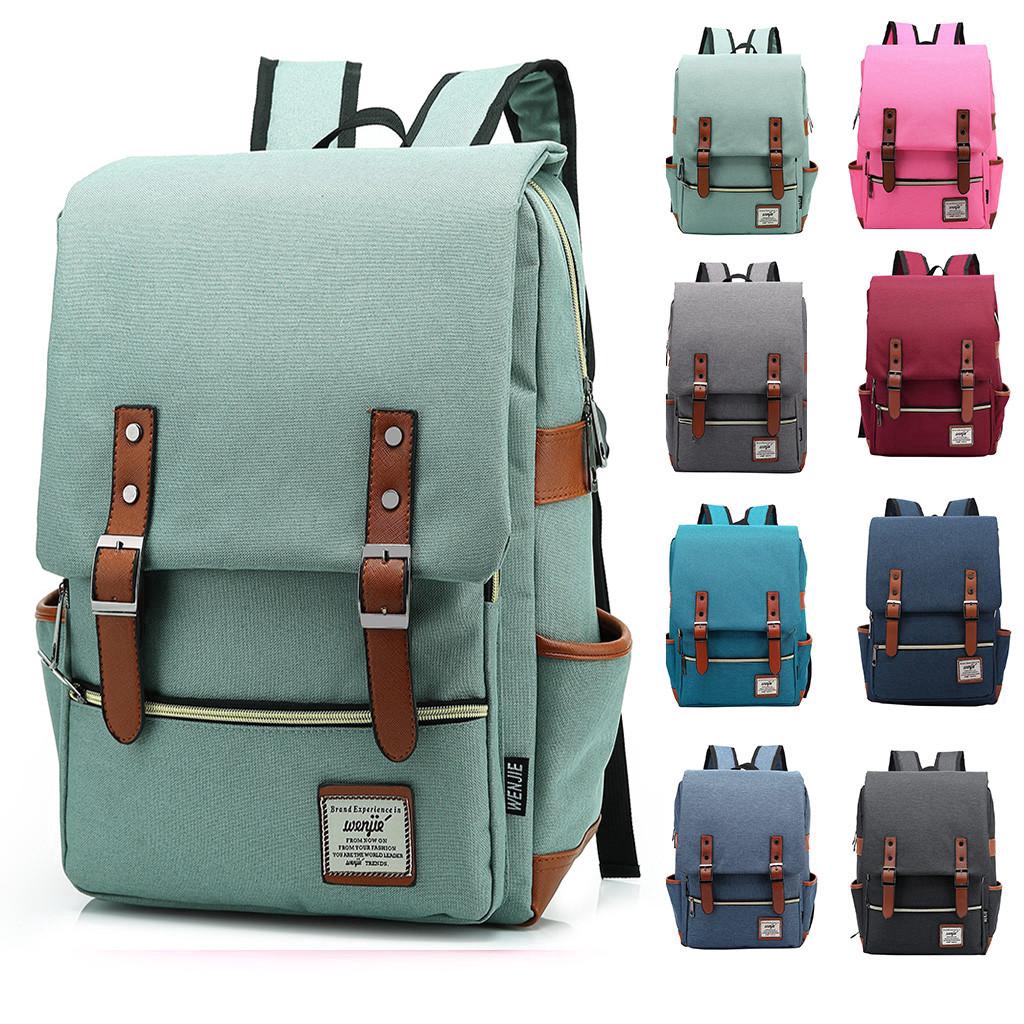 Fashion Vintage Laptop Backpack Women Canvas Bags Men Canvas Travel Leisure Backpacks Retro Casual Bag School Bags For Teenager Shopee Singapore - backpack id's roblox