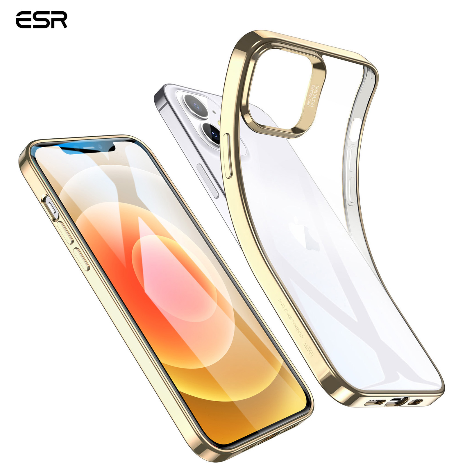 Esr Halo Clear Case For Iphone 12 Mini Iphone 12 12 Pro Max Case Screen Camera Protection Clear But Colorful Shopee Singapore