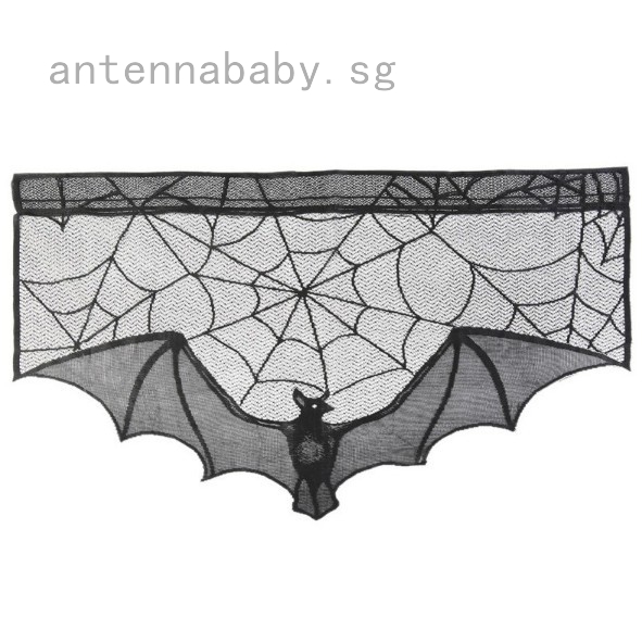 Haunted Gothic Black Lace Spider Web Table Cloth Curtains