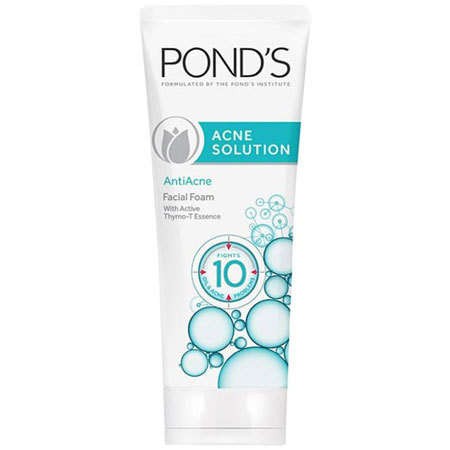ponds acne solution facial foam