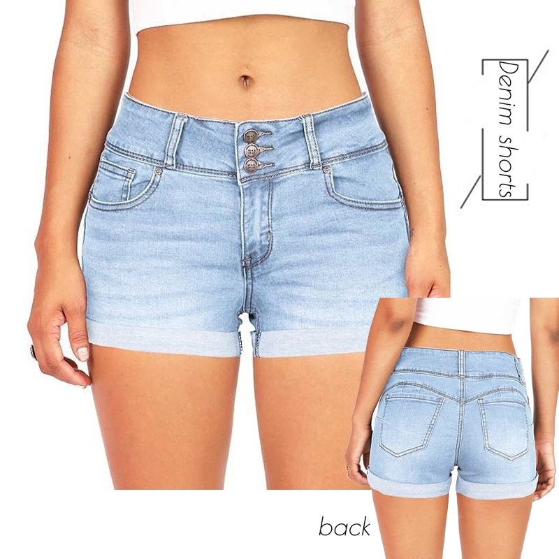 stretchy jean shorts womens