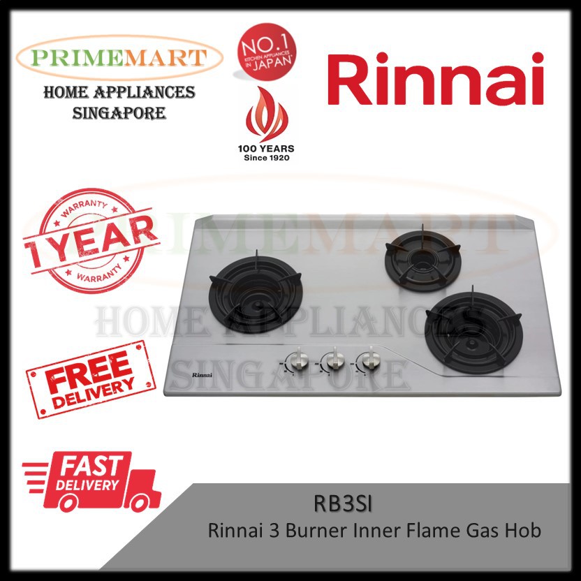 Rinnai 3 Burners Inner Flame Gas Hob RB3SI * FAST DELIVERY * FREE