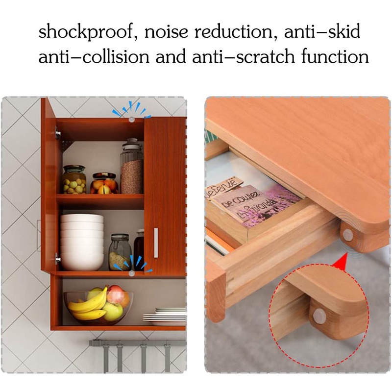 50Pcs/Sheet Silicone Anti-collision Door Stop Pad / Self-Adhesive Transparent Cabinet Furniture Muffler Sticker Home Accessories