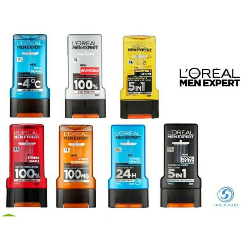 L'Oreal MEN EXPERT 3 in 1 Shower Gel for Hair Body and Face 300ml