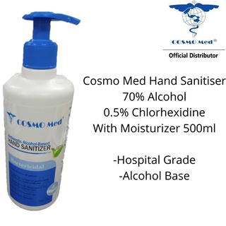 COSMO Med – Antiseptic Hand Sanitizer, Alcohol-based, 500ml (Green Tea Essence)