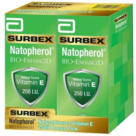 Shop Malaysia Surbex Natopherol Bio Enhance Vitamin E 250iu 2x60 S Exp 10 2023 Shopee Singapore