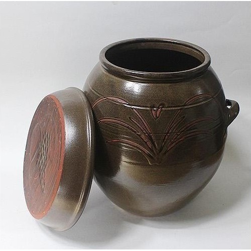 Korea Traditional Onggi 23LKitchenwareKitchen Rice StorageJar for