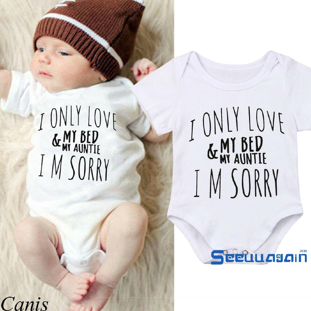 Seenewborn Clothes Baby Girl Boy Love My Auntie Romper Bodysuit Sunsuit Outfits Set Shopee Singapore