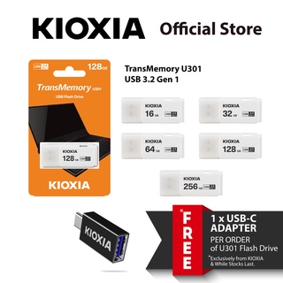 KIOXIA TransMemory U301 USB3.2 Gen 1 Flash Drive in 16GB | 32GB | 64GB | 128GB | 256GB