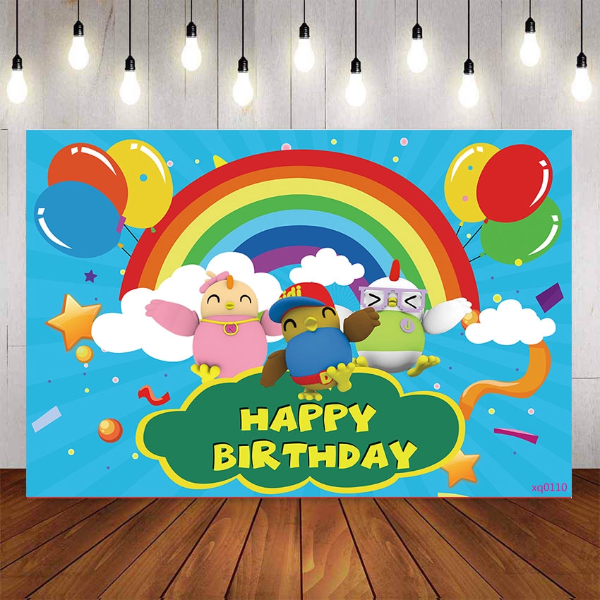 Didi And Friends Bakcdrop For Baby Shower Birthday Party Balloons Blue Backgrounds Custom Name Shopee Singapore