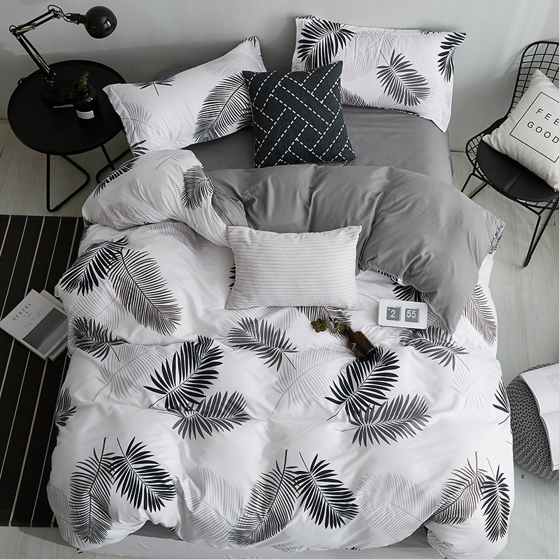 Good Looking Feather Pattern Design Duvet Cover Set Shopee Singapore