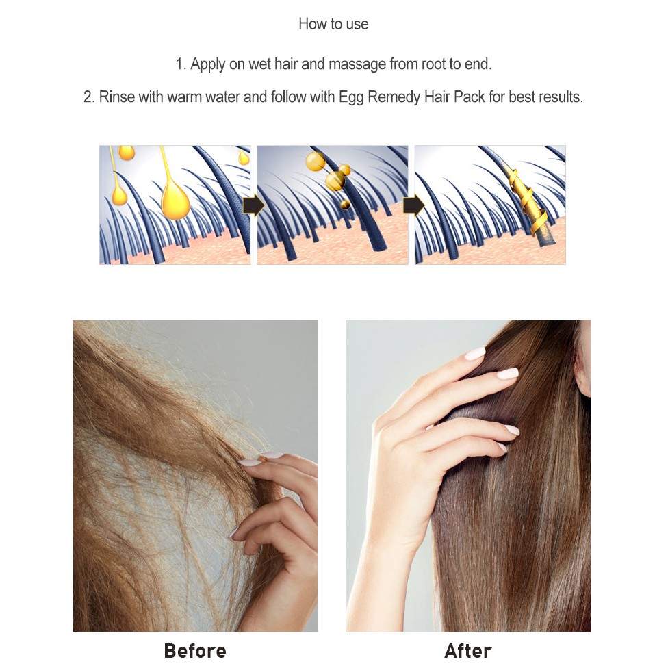 Too Cool For School Egg Remedy Pack Shampoo 200g Hair Pack 200g